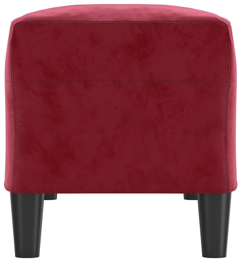 Banca, rosu vin, 100x35x41 cm, catifea Bordo, 100 x 35 x 41 cm