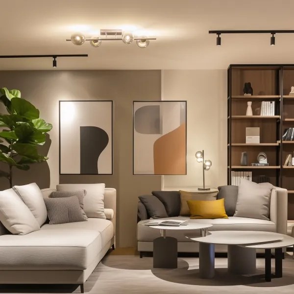 Brilagi - Lustră LED aplicată MILLA 4xG9/3W/230V negru-crom/fumuriu