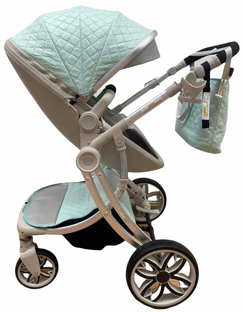 Carucior 2 in 1 cu landou transformabil in parte sport, 0-36 luni, Turcoaz - CPC-15-turcoaz