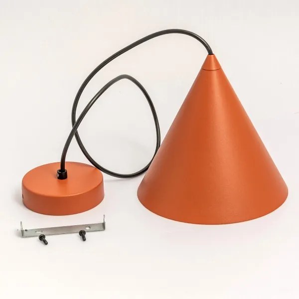 Pendul pe cablu ETNA II 1xE27/15W/230V Ø 25 cm portocaliu