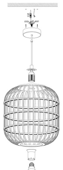 Eglo 43216 - Lustră pe cablu BORDESLEY 1xE27/28W/230V