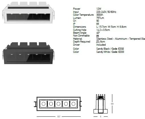 Lampa LED de exterior iluminat decorati IP65 Igor alba