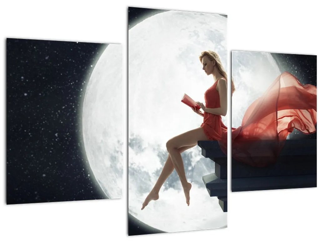 Tablou - Femeia sub clar de lună (90x60 cm)
