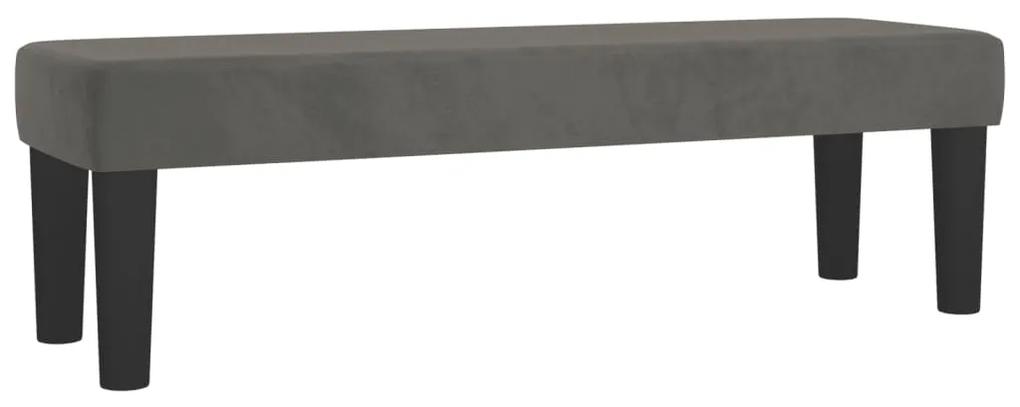 Pat box spring cu saltea, gri inchis, 160x200 cm, catifea Morke gra, 160 x 200 cm, Design simplu