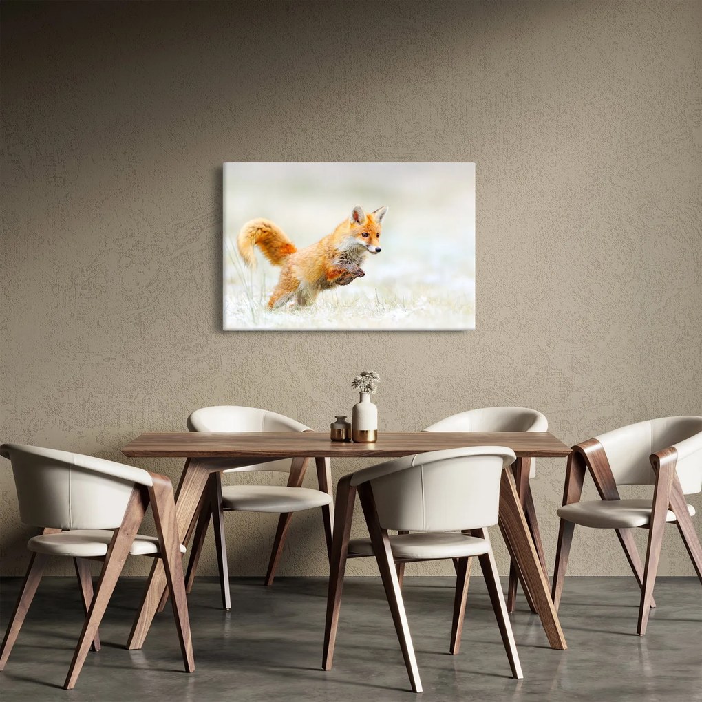 Tablou - Vulpe care sare (90x60 cm)