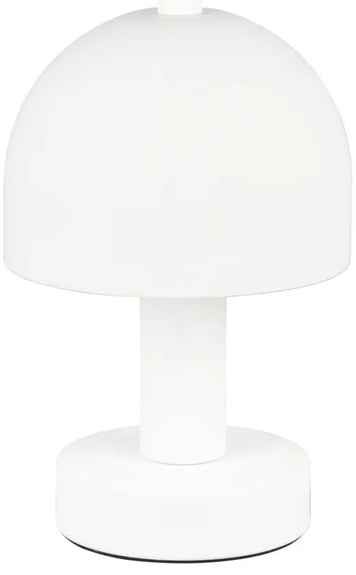 Veioză albă cu abajur din sticlă (înălțime 19 cm) Glenn – Trio