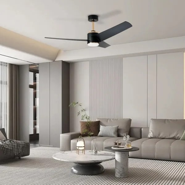 Ventilator LED dimabil de tavan Immax NEO 07280L BEAUTY 18W/230V negru Wi-Fi Tuya + telecomandă