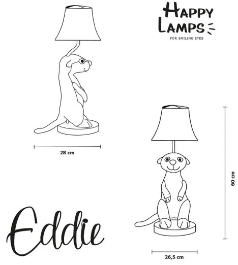 Lampă LED de masă pentru copii Happy Lamps EDDIE LED/5,4W/230V suricată