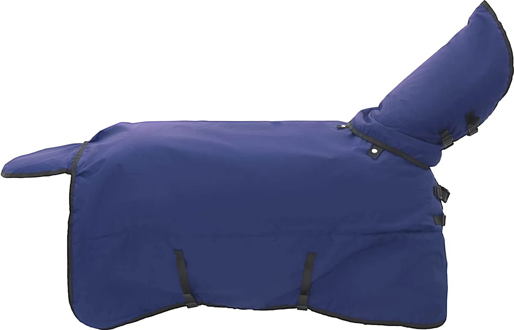 vidaXL Pătură pentru cai Verde închis și negru 125 cm Poliester