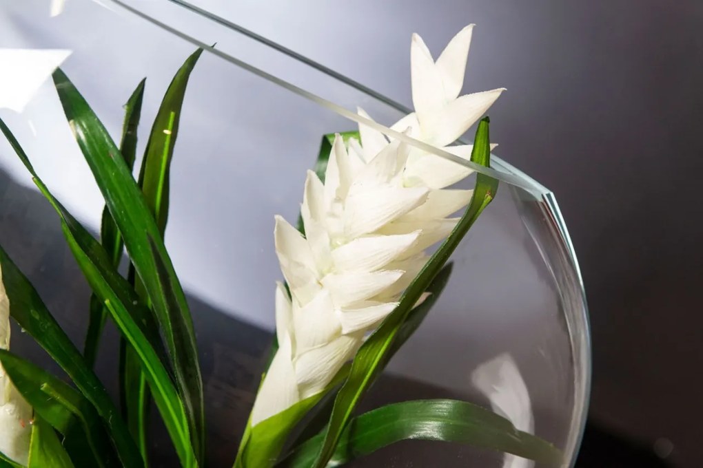 Aranjament floral mediu design LUX OVAL BROMELIA