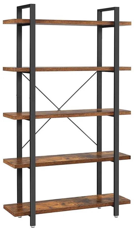 Bibliotecă NAVARO maro/negru