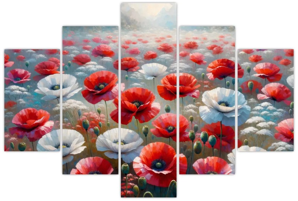 Tablou - Câmp de maci (150x105 cm)