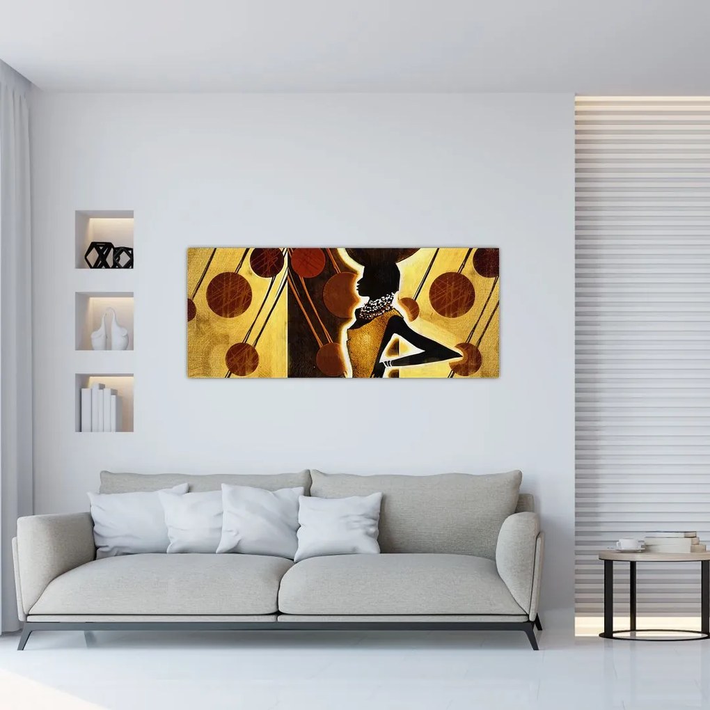 Tablou cu pictură artistică străveche (120x50 cm)