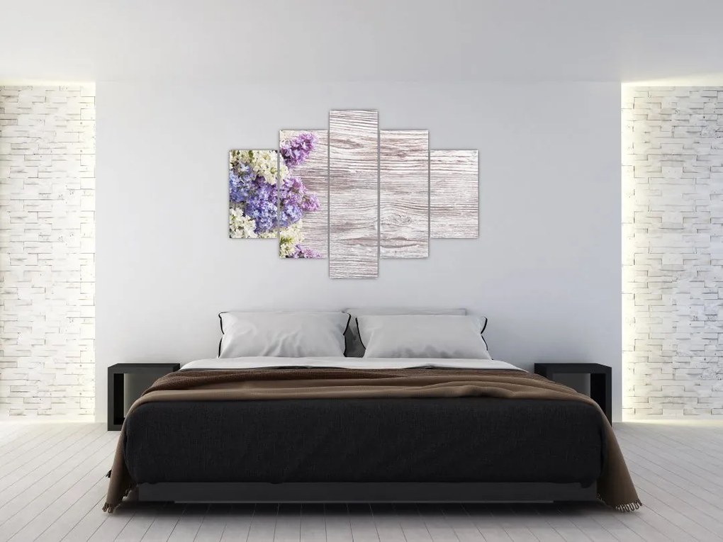 Tablou - Liliac pe lemn (150x105 cm)