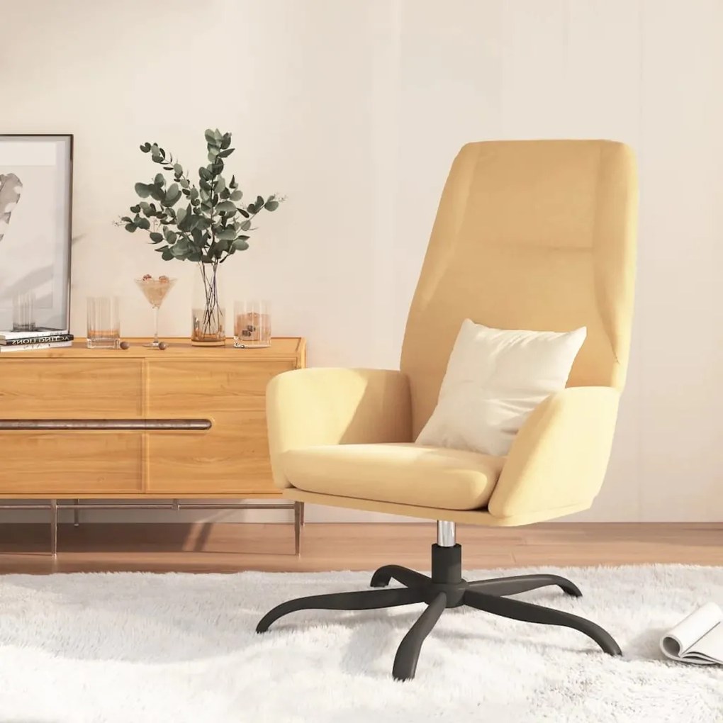 341382 vidaXL Scaun de relaxare, crem, piele întoarsă ecologică