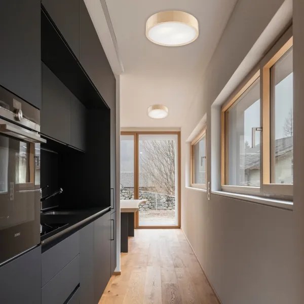 Plafonier NATURAL 2xE27/60W/230V, diametru 37 cm, pin natural