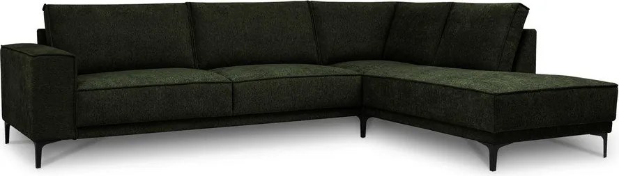 Colțar verde cu tapițerie din chenille (cu colț pe partea dreaptă/în formă de ”L”) Copenhagen – Scandic