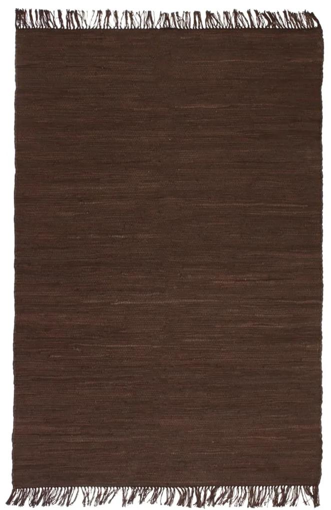 Covor Chindi tesut manual, bumbac, 200 x 290 cm, maro Maro, 200 x 290 cm