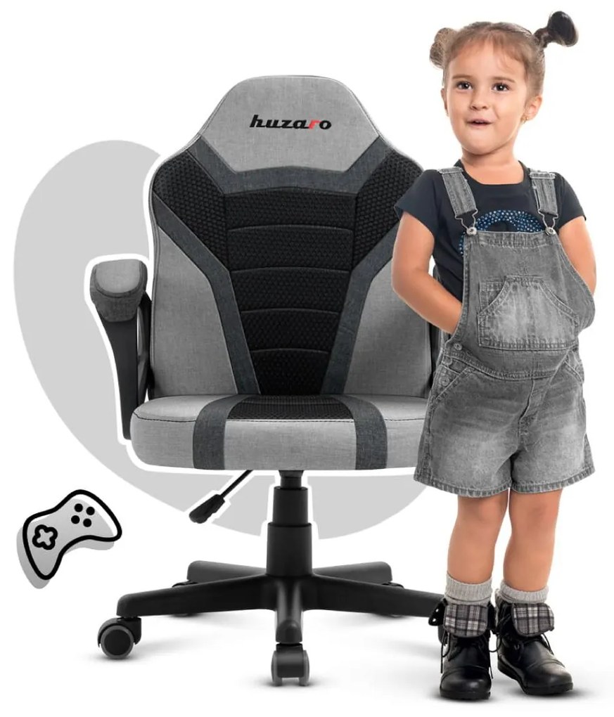 Scaun gaming pentru copii Rover 1 (negru + gri). 1087538