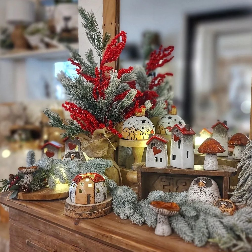 Decoratiune Bufnita alba 10x11 cm - modele diverse