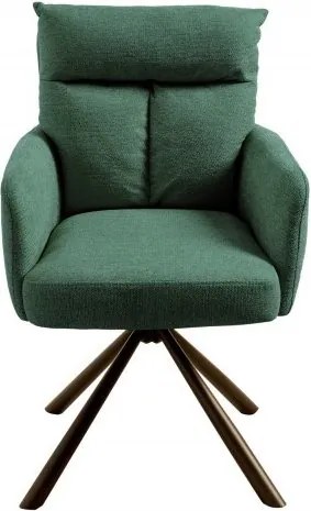 Set 2 scaune pivotante Big George, tesatura structurata verde