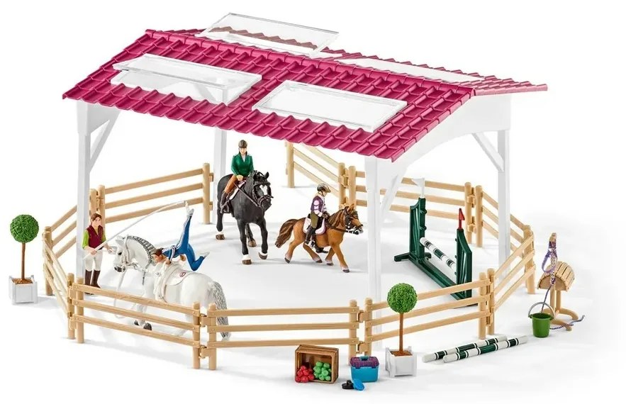 Școală de călărie cu călăreți și cai Schleich 42389