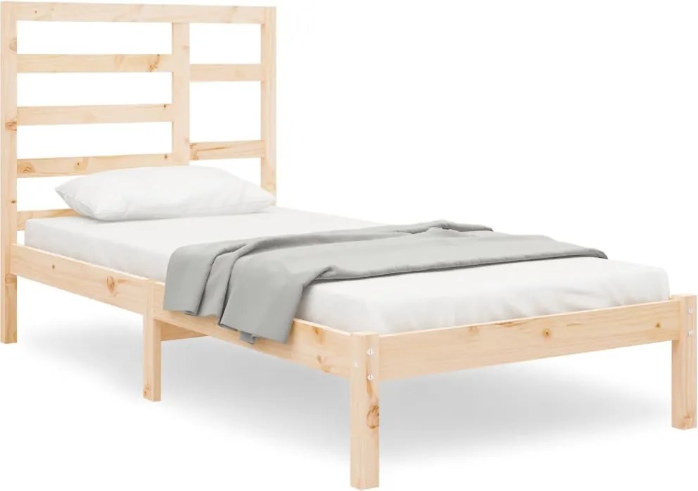 vidaXL Cadru de pat mic single, 75x190 cm, lemn masiv
