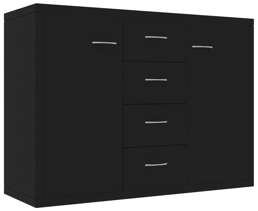 800685 vidaXL Dulap, negru, 88 x 30 x 65 cm, lemn prelucrat