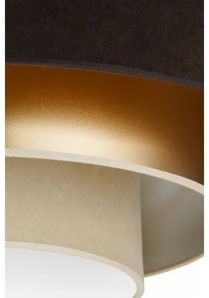 Plafonieră LED Duolla LUNETA LED/26W/230V d. 60 cm 4000K maro/auriu