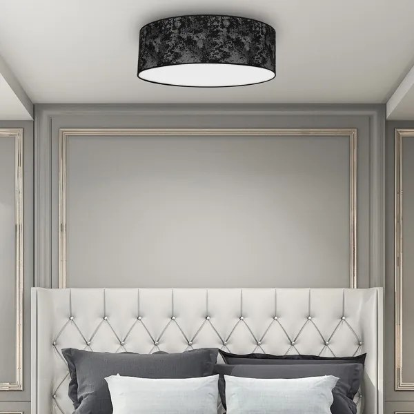 Plafonieră SATINO 3xE27/60W/230V neagră/gri