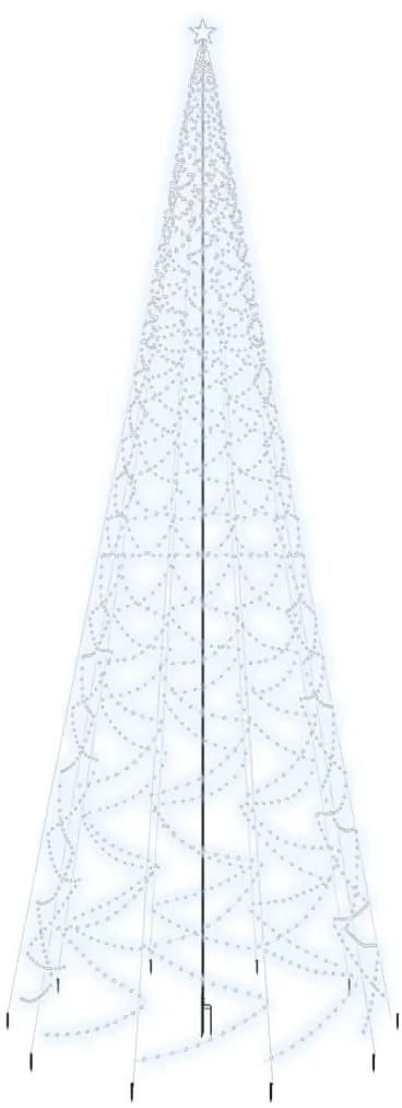 Brad de Craciun cu tarus, 3000 LED-uri, alb rece, 800 cm 1, Alb rece, 800 x 230 cm, Becuri LED in forma zigzag
