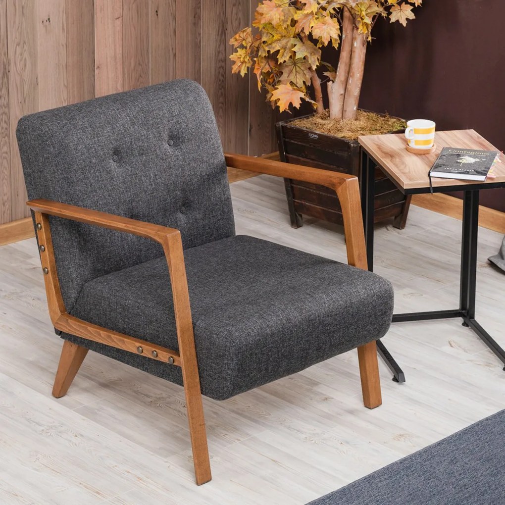 Fotoliu Kemer Dark Grey