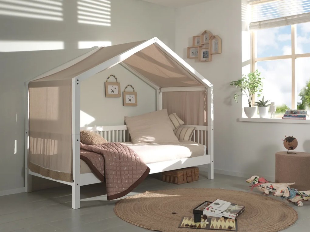 Set FORREST BEECH format dintr-un Pat copii Vipack (90 x 200 cm) și un set textil asortat.