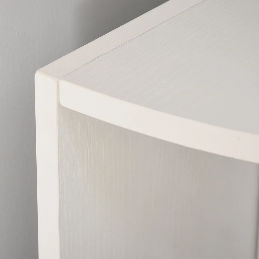 Homcom Dulap Colt cu 4 Rafturi, Design Compact, Alb, 39.5x39.5x120 cm | Aosom Romania