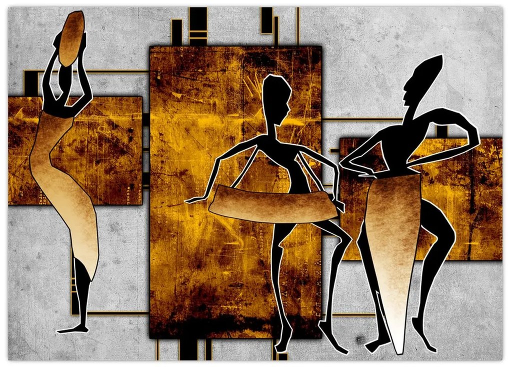 Tablou pe sticlă - Motiv cultura africană (70x50 cm)