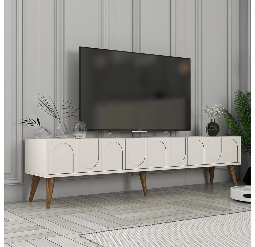 Masă TV/Dulap Bipemu 3 (crem + Nuc) . 1095684