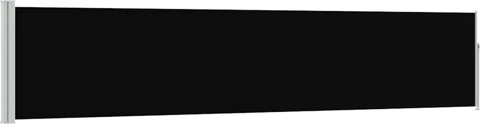 vidaXL Copertină laterală retractabilă de terasă, negru, 100x500 cm