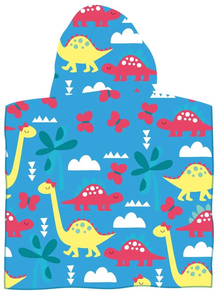 Poncho copii Culoare albastru, DINO 60 x 120 cm