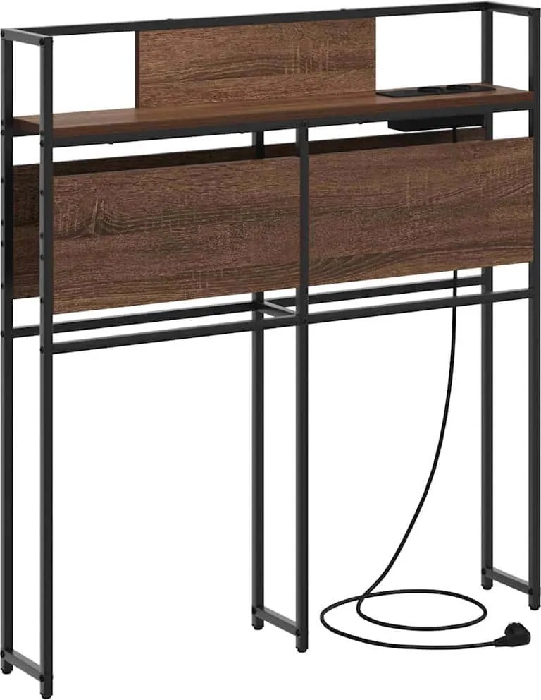 vidaXL Tăblie de depozitare cu raft Stejar brun 80 cm Lemn compozit