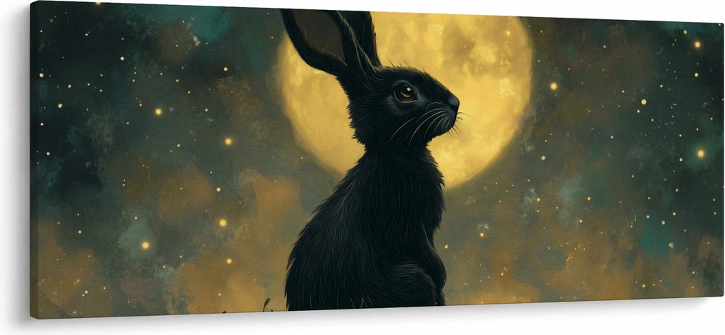 Tablou - Iepure cu lună (120x50 cm)