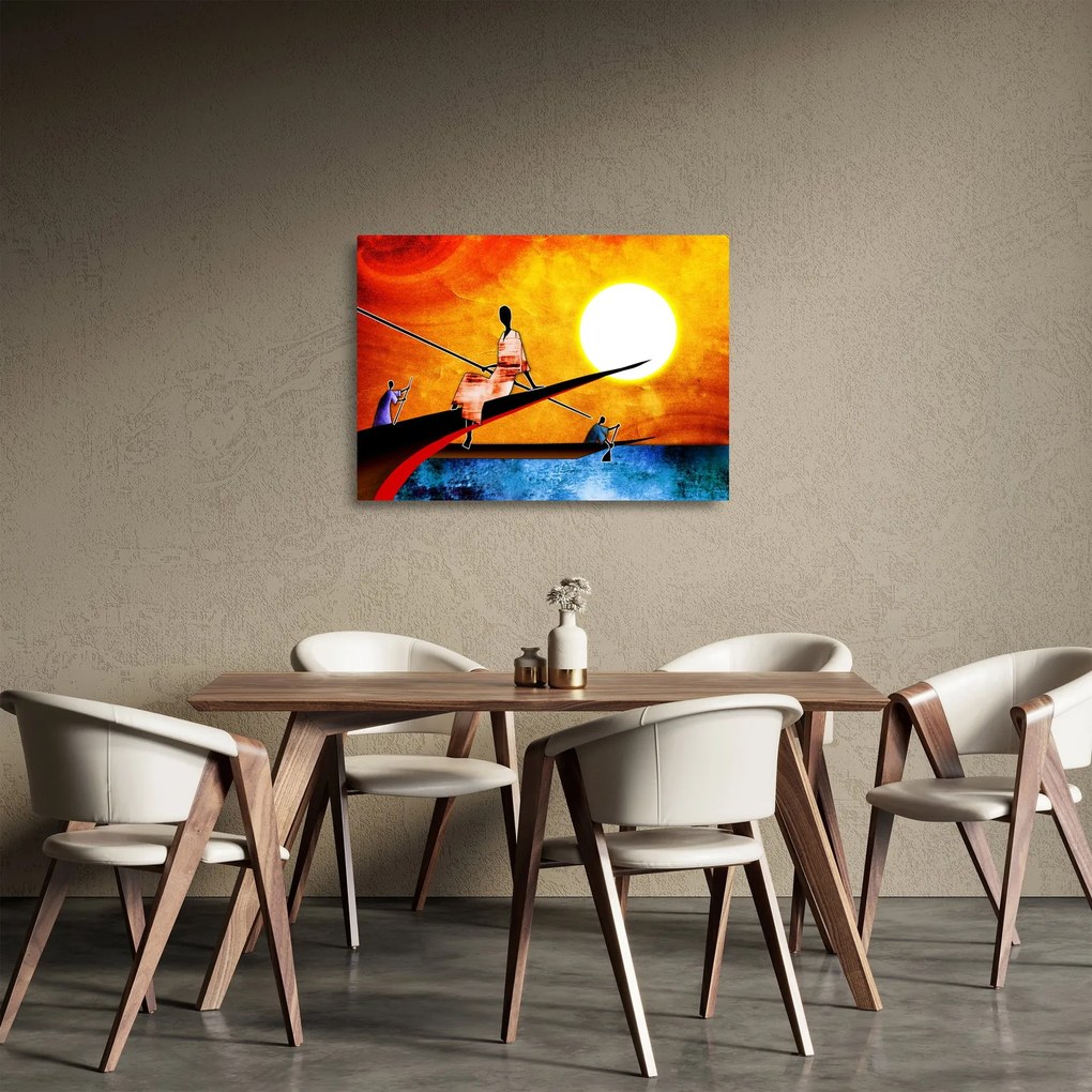 Tablou pe sticlă picturii epochale străveche (70x50 cm)