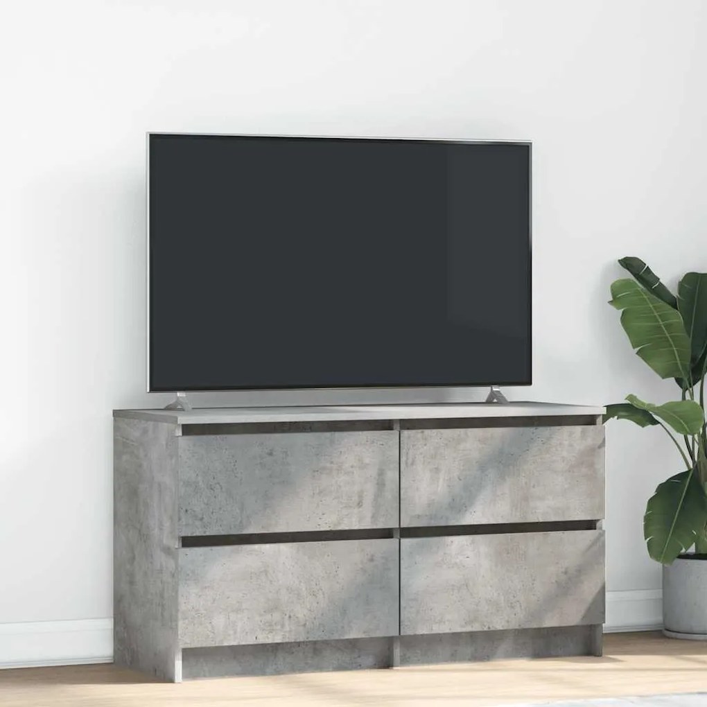 vidaXL Comodă TV, gri beton, 100x35x54 cm, lemn prelucrat