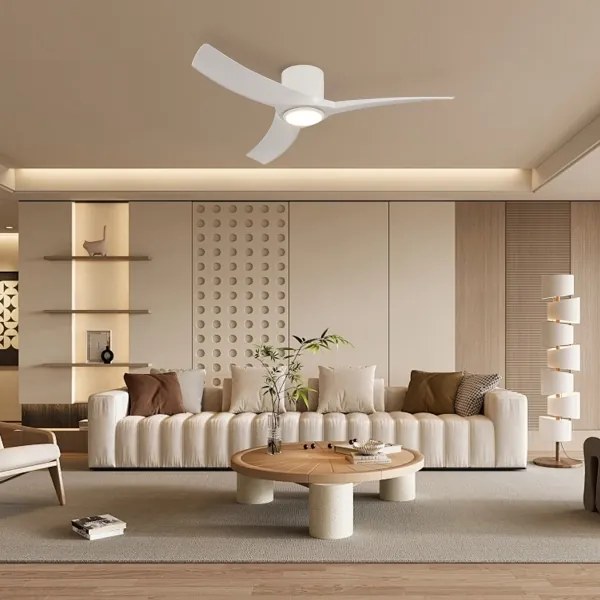 ZEVENTI - Ventilator de tavan LED ORBITO LED/24W/230V Wi-Fi Tuya alb + telecomandă