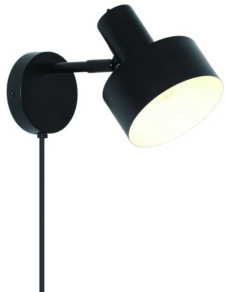 Aplica cu spot directionabil design nordic Matis negru