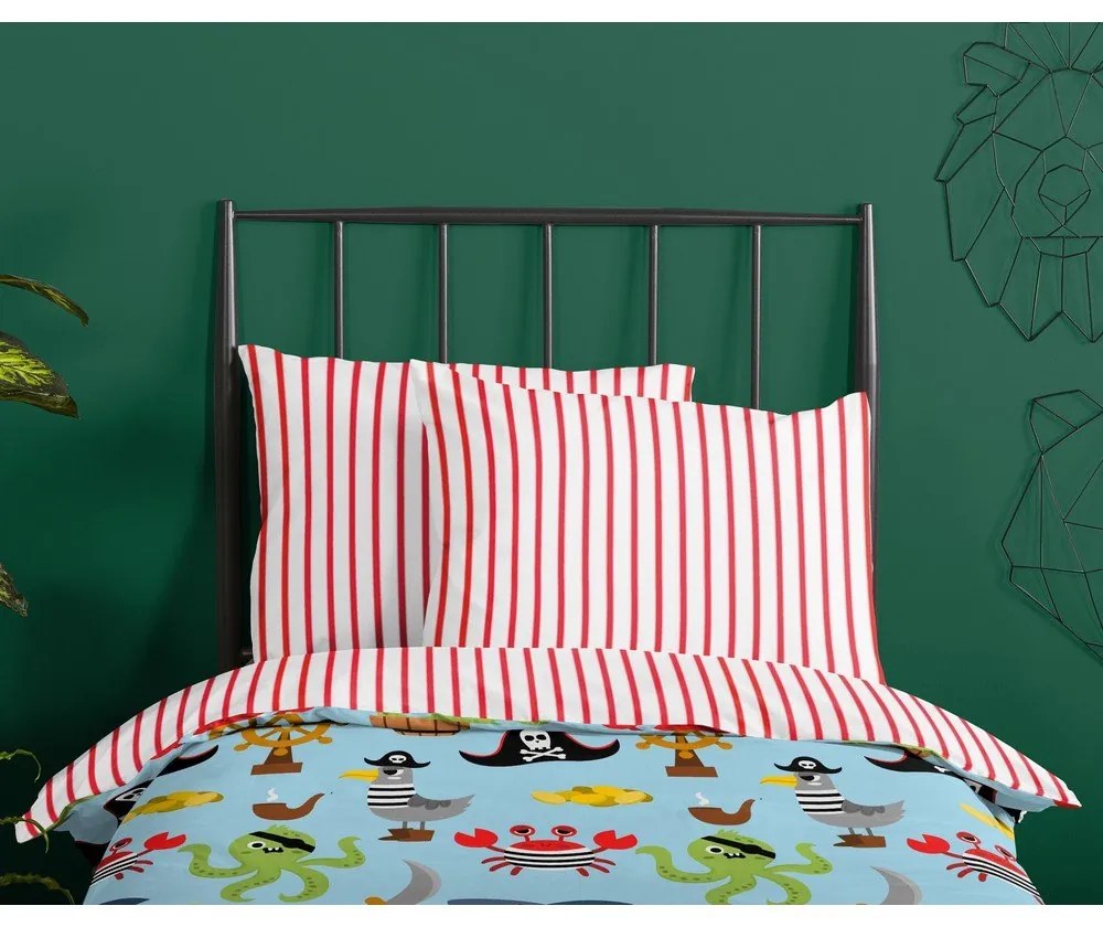 Lenjerie de pat pentru copii din bumbac pentru pat de o persoană 140x200 cm Caribbean – Good Morning