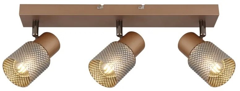 Plafoniera cu 3 Spoturi directionabile metal cafea SATELLA