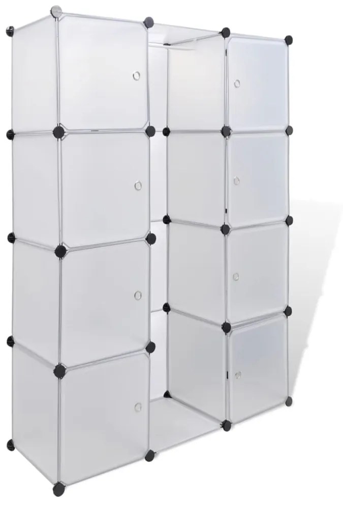 240498 vidaXL Dulap modular cu 9 compartimente, 37 x 115 x 150 cm, alb