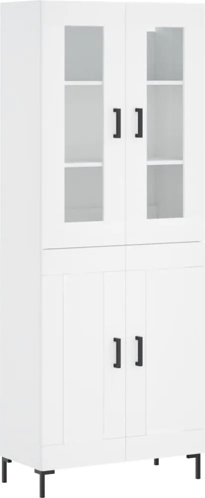 vidaXL Dulap înalt, alb, 69,5x34x180 cm, lemn compozit