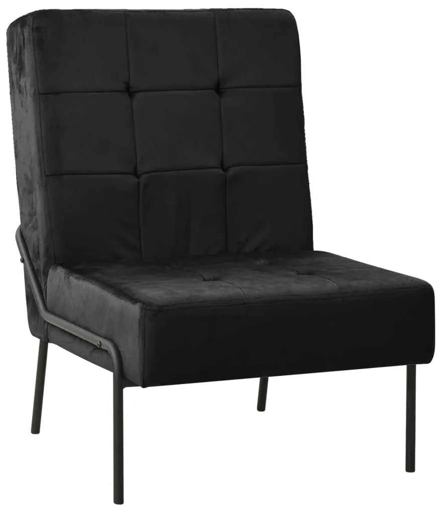 vidaXL Scaun de relaxare, 65x79x87 cm, negru, catifea