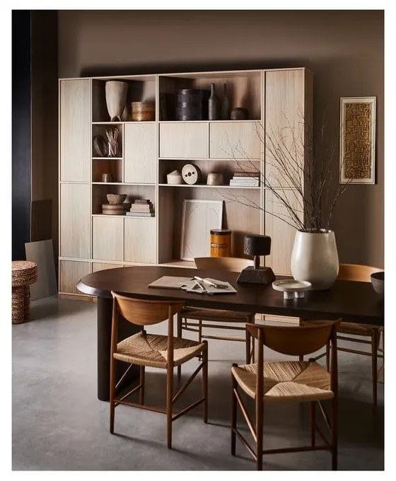 Bibliotecă modulară cu aspect de lemn de stejar 77x199 cm Modulair – vtwonen